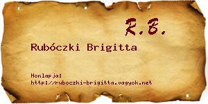 Rubóczki Brigitta névjegykártya