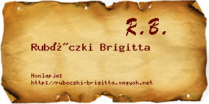 Rubóczki Brigitta névjegykártya