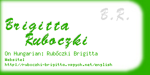 brigitta ruboczki business card